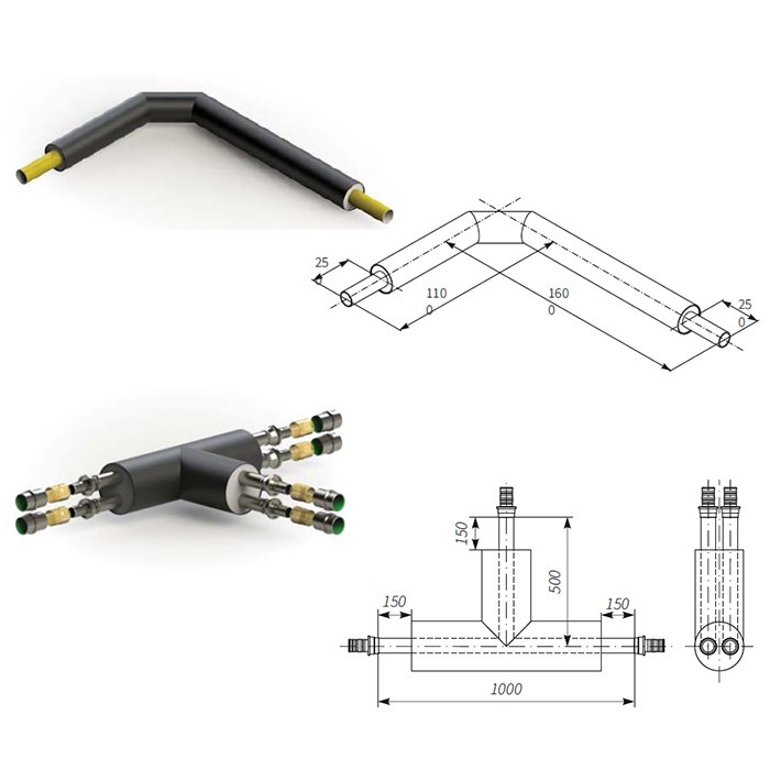 Flbre flex pre insulated pipe Ingoodnic